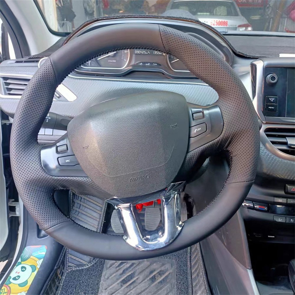 Car Steering Wheel Cover Anti Slip Breathable - 손 바느질 미끄럼 방지 자동차 핸들