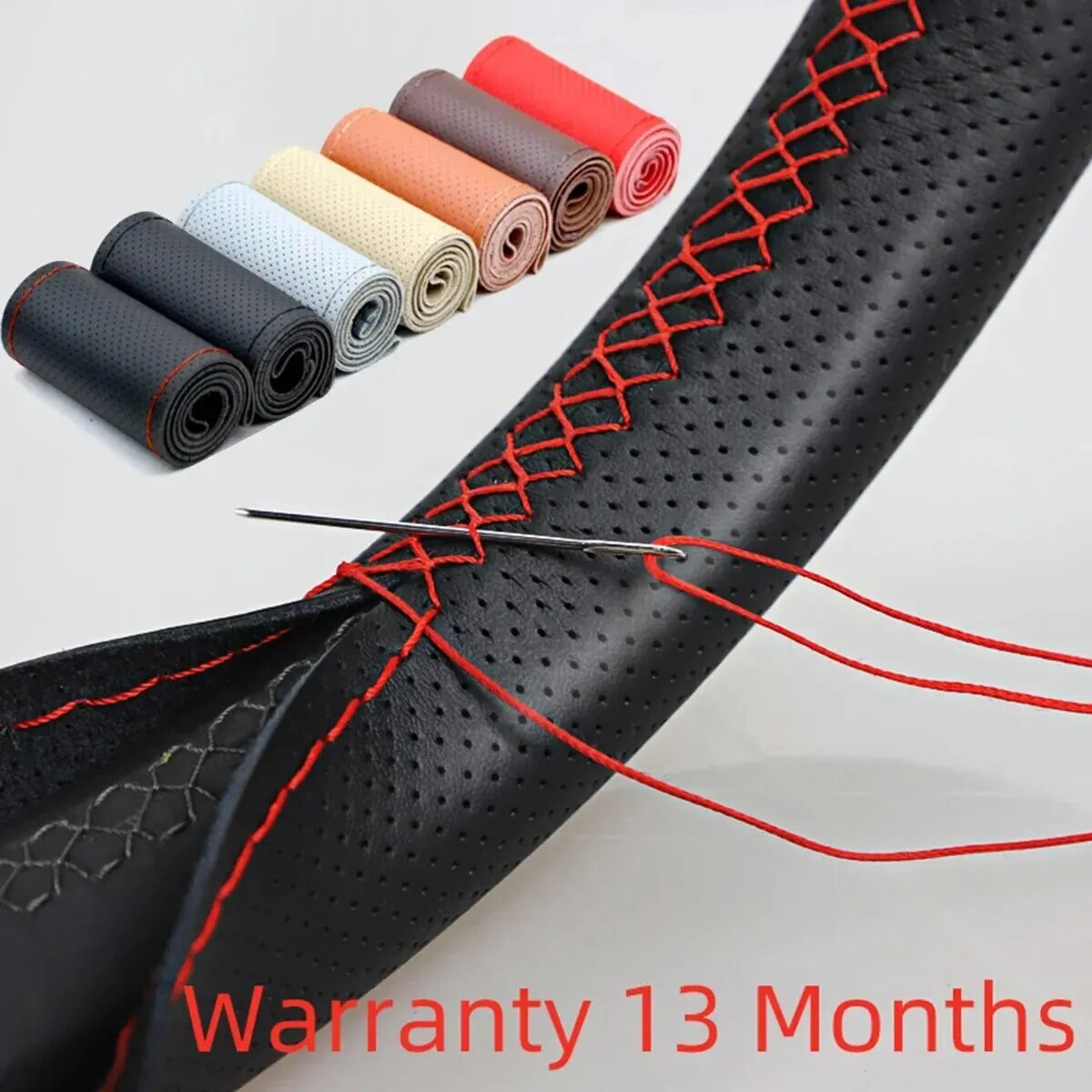 유니버설 가죽 자동차 스티어링 휠 스티치 랩 커버에 맞 - Car Steering Wheel Cover Anti Slip Breathable 리뷰 및 가격