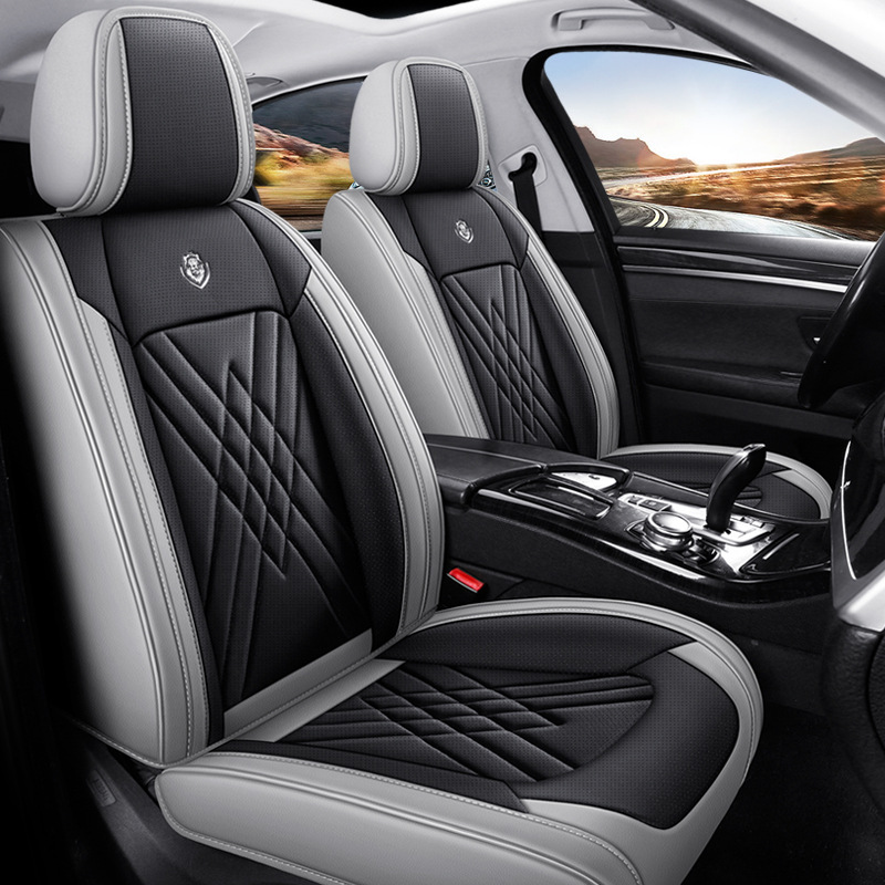 새로운 나파 가죽 자동차 시트 커버 풀 세트 5인승 사 - Leather Car Seat Covers Full Set Universal 리뷰 및 가격